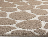 My Sculptured Collection - Patterned- Pebble- Ivory and Mink -  Washable-  Phoenox Rug