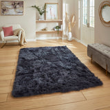 Polar Plush - Plain Shaggy - Navy