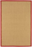 Sisal-  Natural Weaves - Linen / Red-   Asiatic London