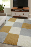 Snug - Blocks  -Ochre -  Shaggy - Melrose Interiors