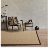 Sisal-  Natural Weaves - Linen / Chocolate -   Asiatic London