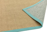 Sisal-  Natural Weaves - Linen / Aqua -   Asiatic London