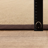 Sisal-  Natural Weaves - Linen / Chocolate -   Asiatic London