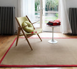 Sisal-  Natural Weaves - Linen / Red-   Asiatic London