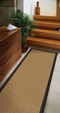 Sisal- Warm Natural - Dark Brown Border -  Origins-  Phoenox Rugs