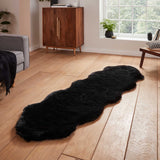 Super Teddy - Faux Sheepskin - Plain Shaggy - Black