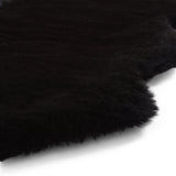 Super Teddy - Faux Sheepskin - Plain Shaggy - Black