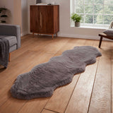 Super Teddy - Faux Sheepskin - Plain Shaggy - Grey