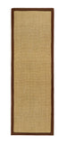 Sisal- Warm Natural - Dark Brown Border -  Origins-  Phoenox Rugs