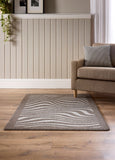 My Sculptured Collection - Patterned- Wave- Ivory and Mink -  Washable-  Phoenox Rug