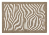 My Sculptured Collection - Patterned- Wave- Ivory and Mink -  Washable-  Phoenox Rug